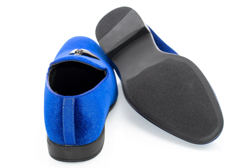 Men's Blue Velvet Slip On Dress Loafer