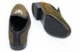 Men's Black And Gold Studded Dress Loafer