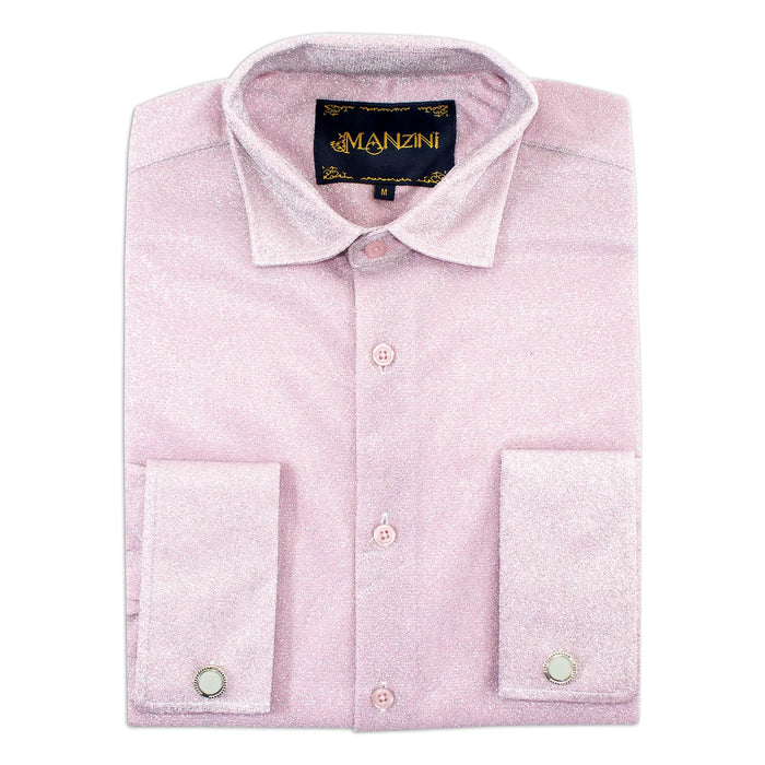 Pink Sparkle Dress Shirt with Cufflinks