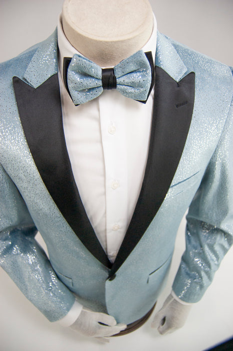 baby blue metallic flake 2-piece slim-fit tuxedo jacket