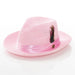 Men's Pink Feather Plumed Fedora