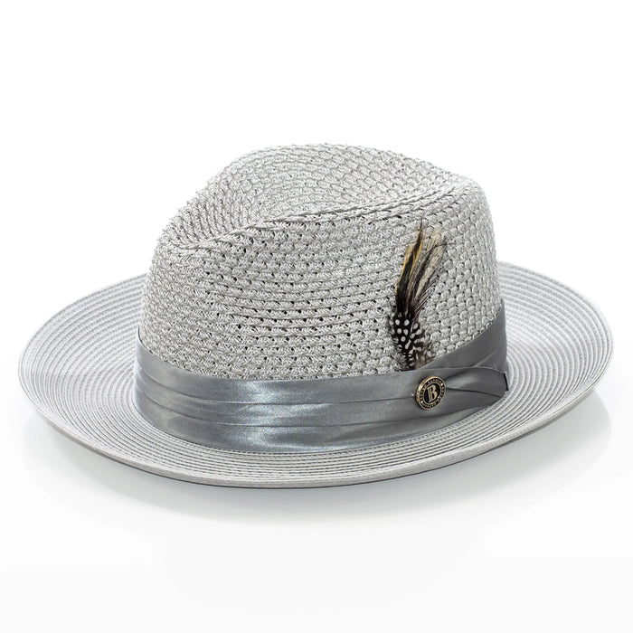 Men's Silver Feather Plumed Fedora