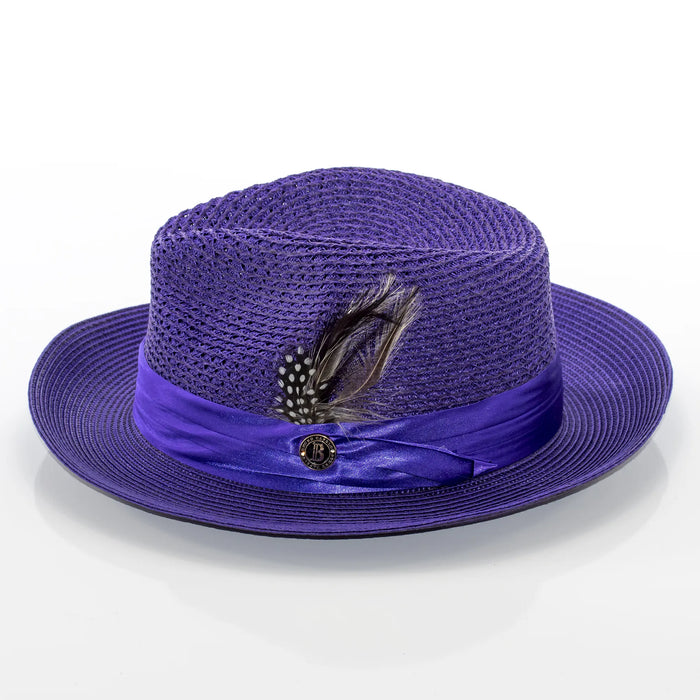 Purple Satin Sleek Top Hat