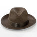 Men's Chocolate Brown Feather Plumed Fedora
