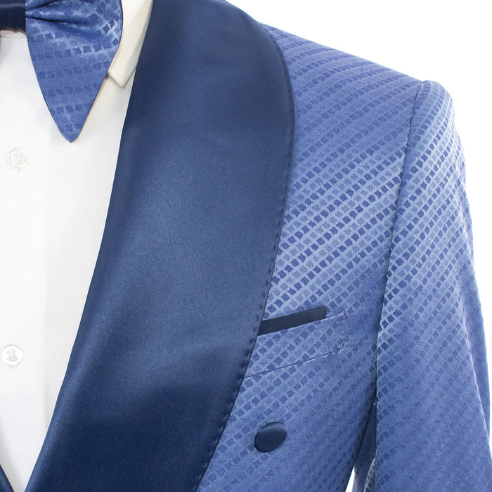 Blue Strapped 2-Piece Tailored-Fit Tuxedo