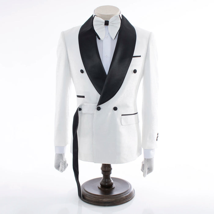White Strapped 2-Piece Tailored-Fit Tuxedo