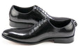 Men's Black Vintage Oxford-Lace Dress Shoe With Medallion Toe