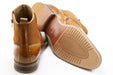 Tan Leather Spat Boot - Back, Sole