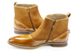 Tan Leather Spat Boot - Quarter, Heel