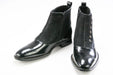 Black Leather And Tweed Spat Boot - Vamp, Toe, Outsole