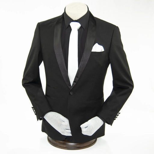 Men's Black Satin 2-Piece Tuxedo
