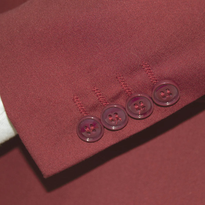 Men's Classic Burgundy 2-Piece Modern-Fit Suit - Button Cuffs