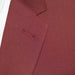 Men's Classic Burgundy 2-Piece Modern-Fit Suit - Notch Lapel Closeup