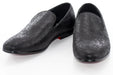 Black Wavy Metallic Fashion Loafer Front Upper