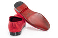 Red Wavy Metallic Fashion Loafer Front Sole