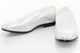 White Wavy Metallic Fashion Loafer Front Upper