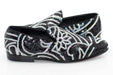 Black And Silver Sequined Loafer - Quarter, Heel