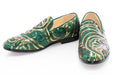 Green And Gold Sequined Loafer - Vamp, Toe, Outsole