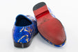 Blue And Gold Sequined Loafer - Back, Sole