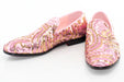Pink And Gold Sequined Loafer - Vamp, Toe, Outsole