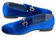 Men's Royal Blue Velvet Bit Dress Loafer