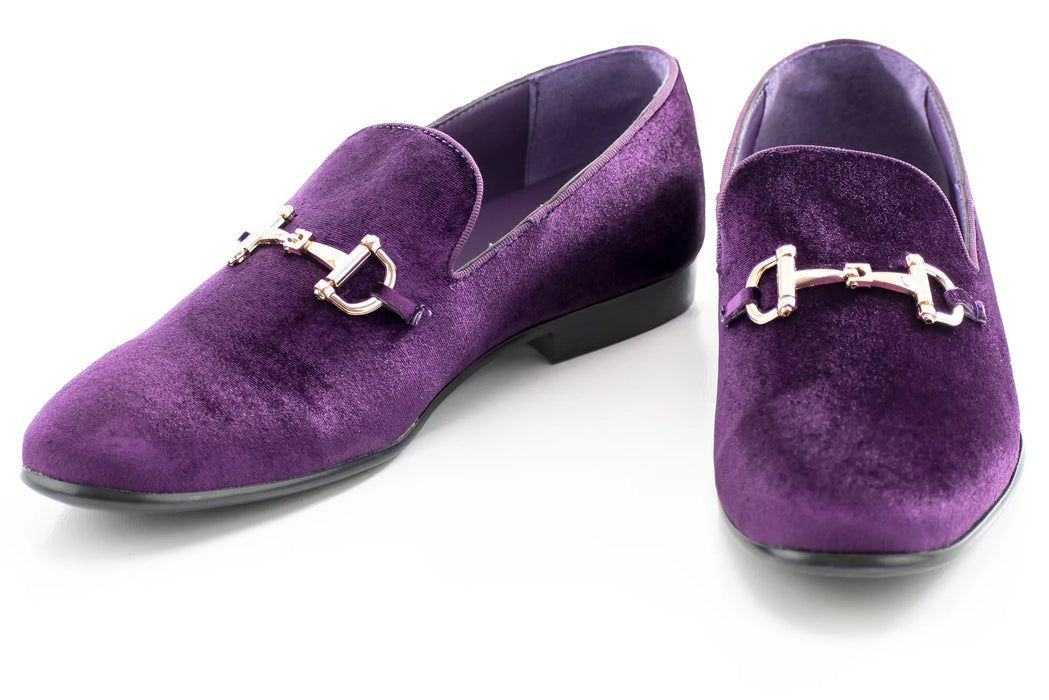 Men's Purple Velvet Bit Dress Loafer