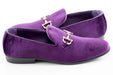 Men's Purple Velvet Bit Dress Loafer