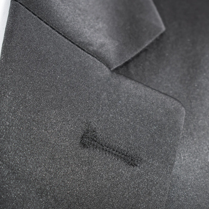 Black Satin 3-Piece Tailored-Fit Suit