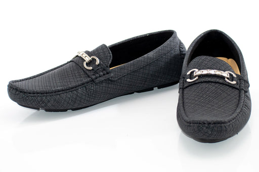 Men's Black Crosshatch Bit-Loafer