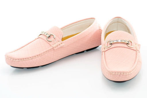 Men's Dusty Rose Pink Crosshatch Bit-Loafer