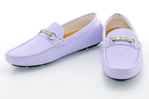 Men's Lavender Purple Crosshatch Bit-Loafer