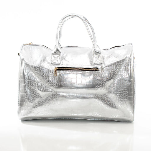 Shining Silver Leather Travel Bag — dolce vita MEN