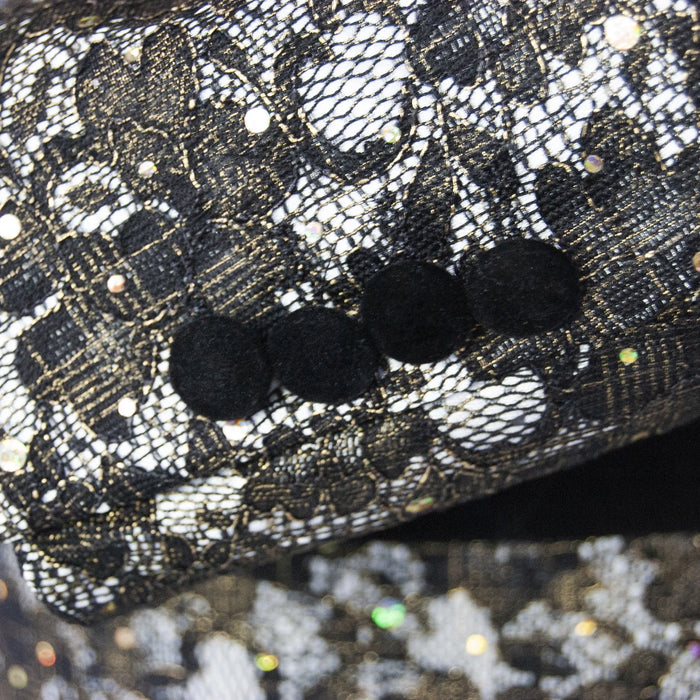 Black and Gold Paisley Sequined Dinner Jacket