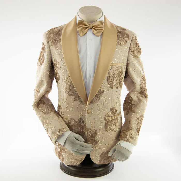 Champagne Floral Lace Dinner Jacket