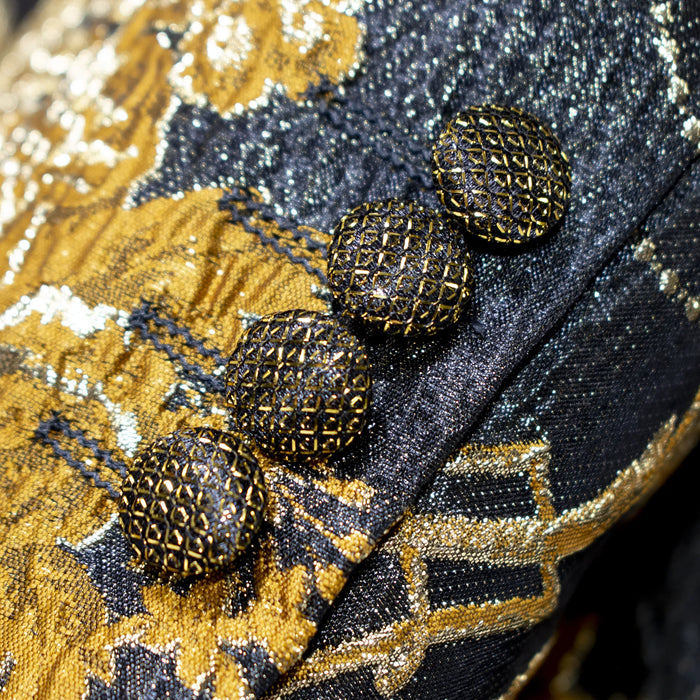 Gold Woven Suzani Tailored-Fit Dinner Jacket