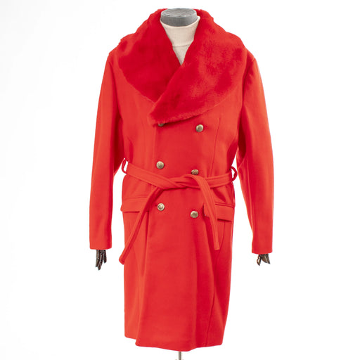 Men's Red Fur Overcoat