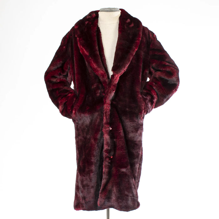Burgundy Fur Overcoat
