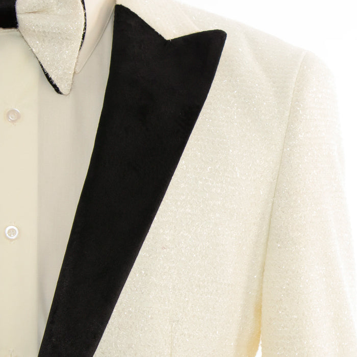 Off-White Sparkle 3-Piece Slim-Fit Tuxedo