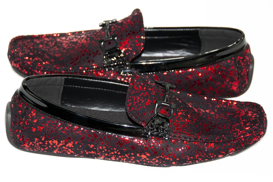 Red & Black Driving Loafer