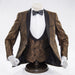 Men's Gold Paisley Slim-Fit Tuxedo Vest