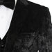 Men's Black Crushed Velvet Tuxedo