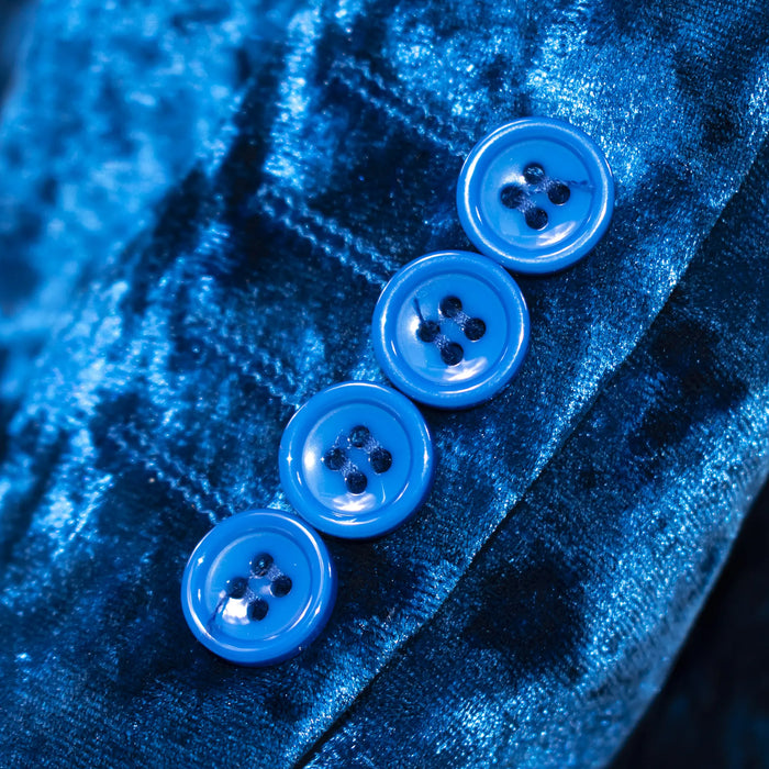 Men's Sapphire Blue Crushed Velvet Tuxedo Cuffs