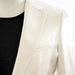 Men's Cream White Metallic 2-Piece Slim-Fit Suit Peak Lapel