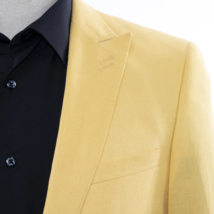 Gold 2-Piece Slim-Fit Linen Suit