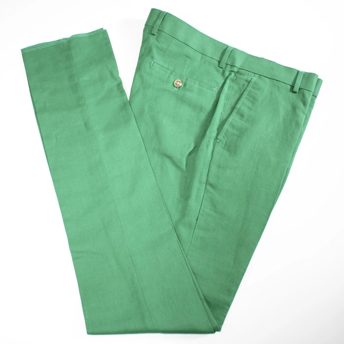 Kelly Green 2-Piece Slim-Fit Linen Suit