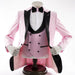 Men's Pink 3-Piece Slim-Fit Tuxedo - Double-Breasted Vest