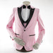 Men's Pink 3-Piece Slim-Fit Tuxedo - Single-Button Closure
