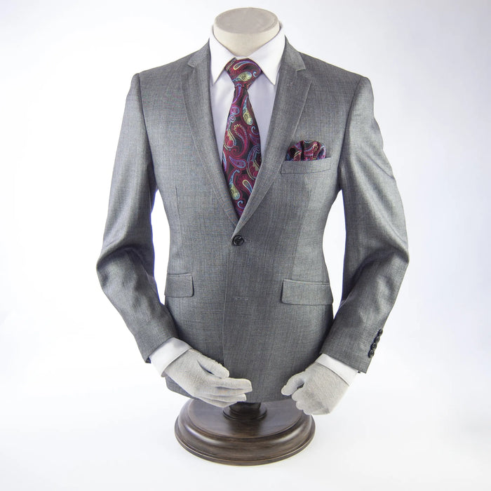Medium Gray Classic 2-Piece Slim-Fit Suit