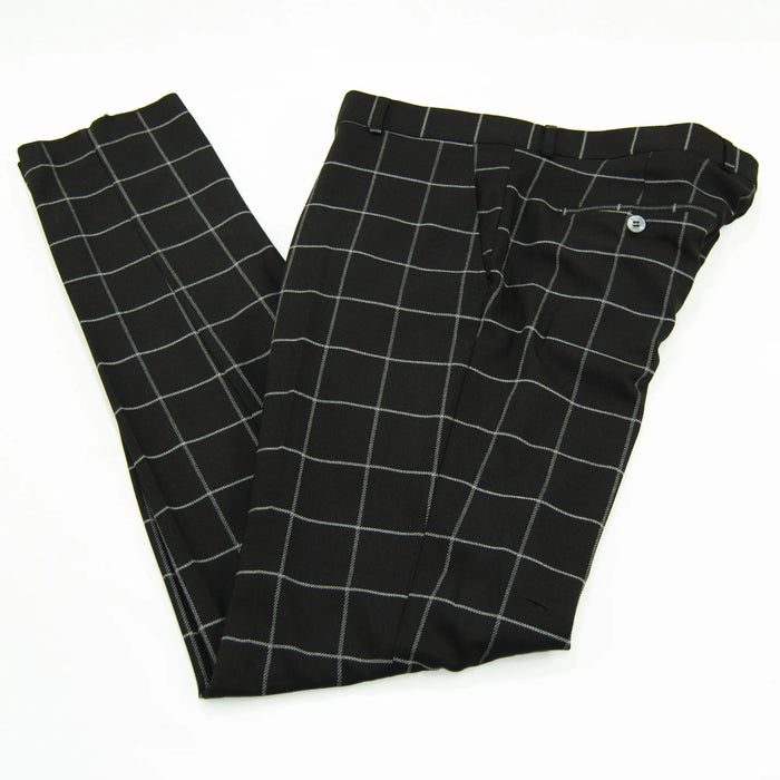 Black Checked Designer 2-Piece Slim-Fit Suit