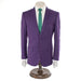 Men's Purple 2-Piece Slim-Fit Suit With Notch Lapels